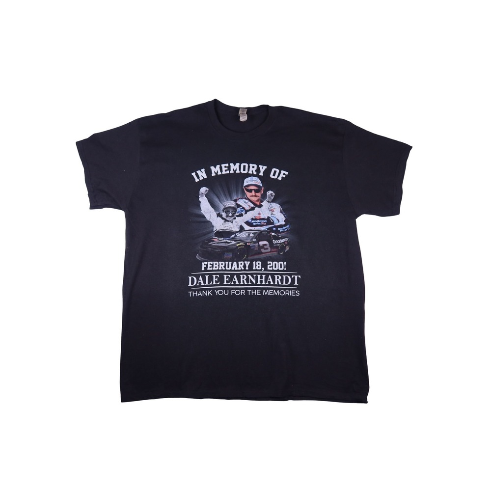 Dale Earnhardt In Memory Of Memorial T-Shirt NASCAR Racing Black XL EXCELLENT